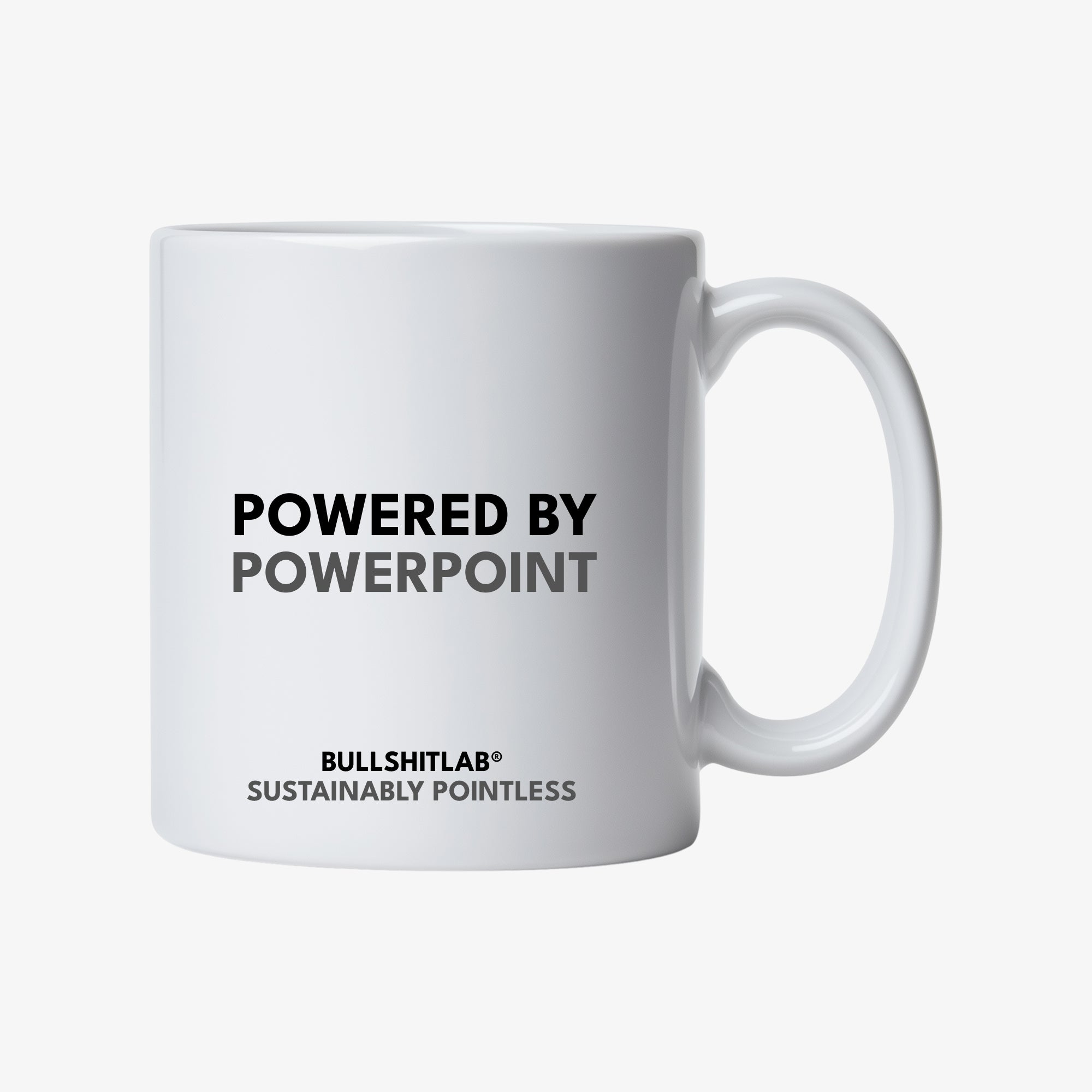 Mug | POWERED BY POWERPOINT | Le télétravailleur® | BullshitLab®