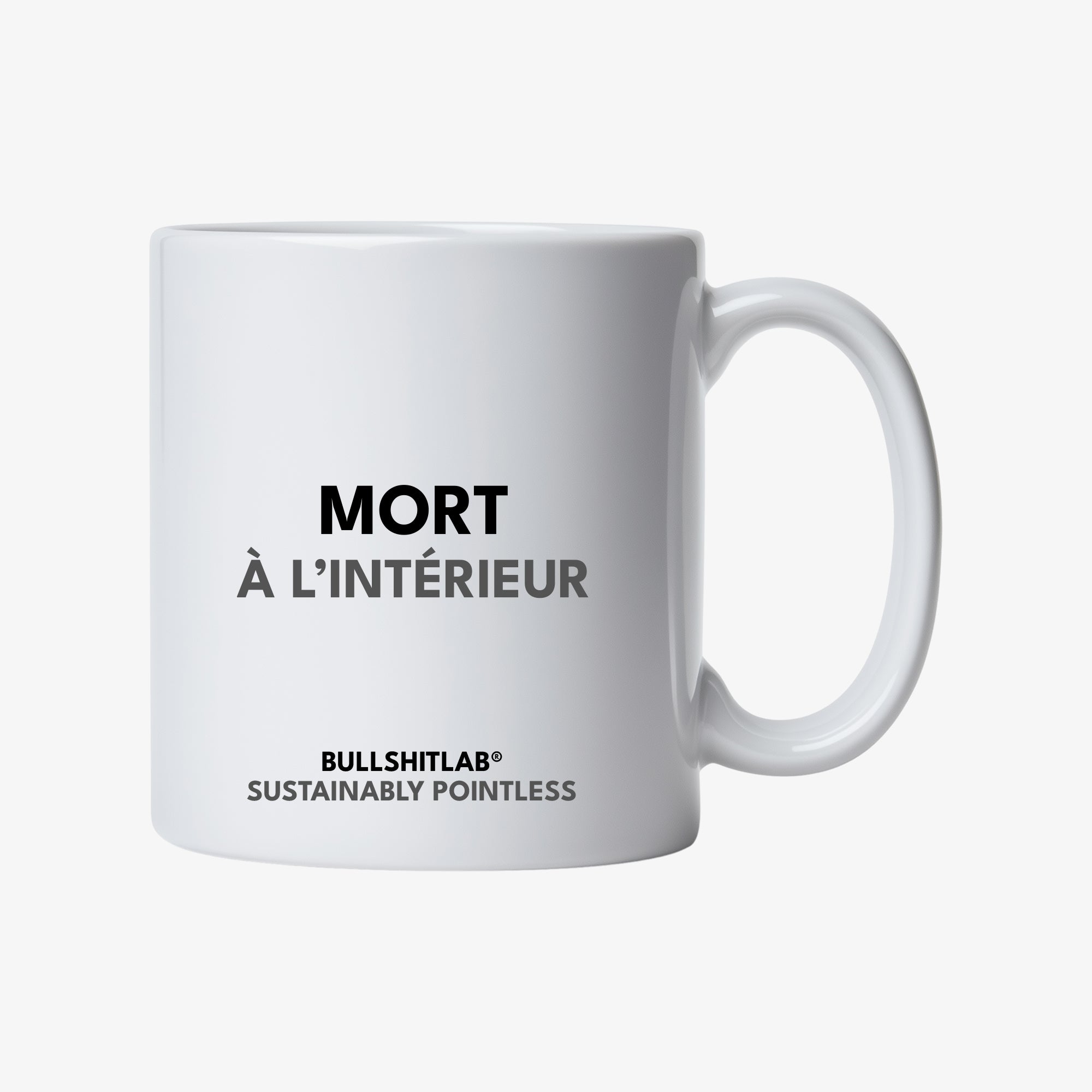Mug | MORT A L'INTÉRIEUR | Le télétravailleur® | BullshitLab®
