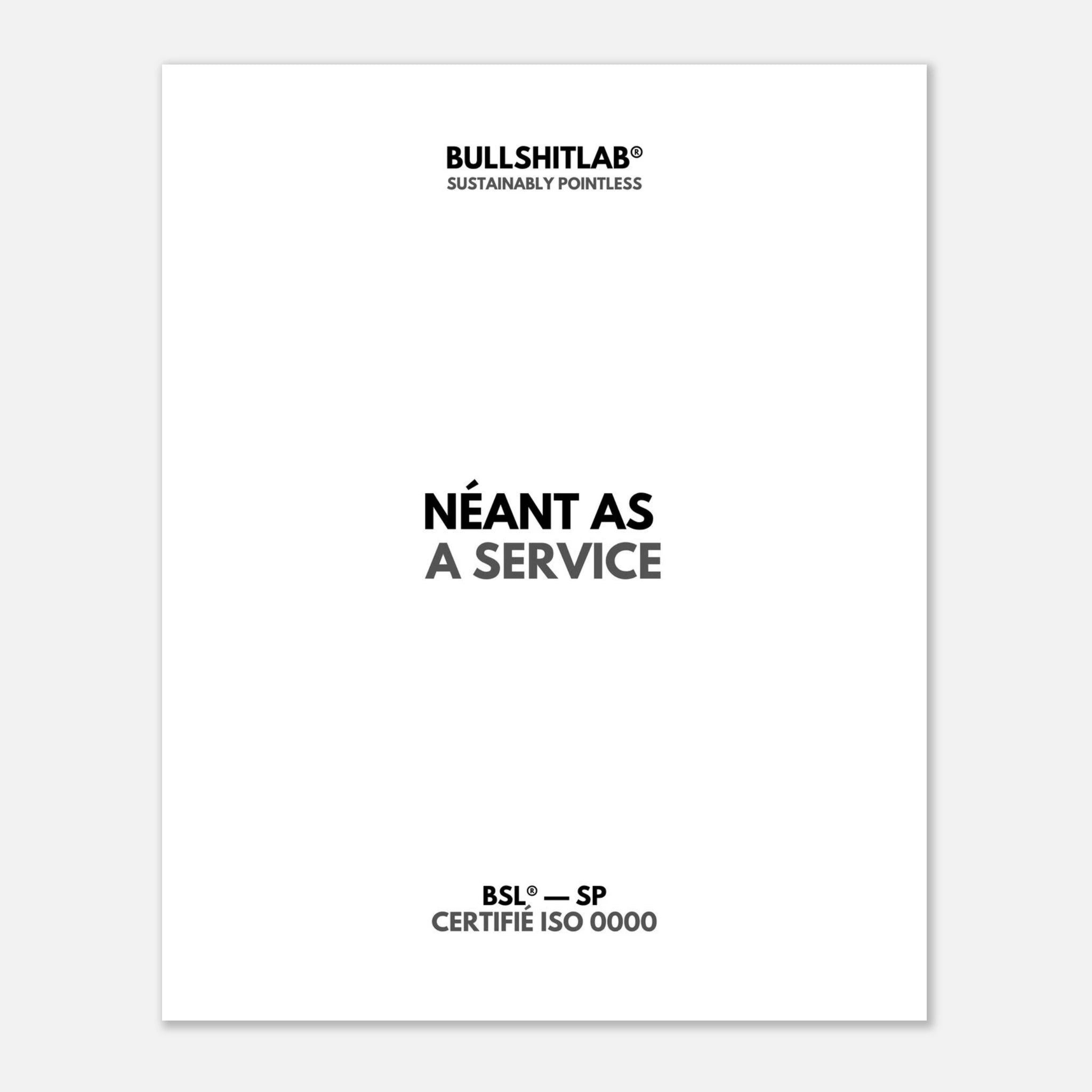 Affiche "Néant as a service"