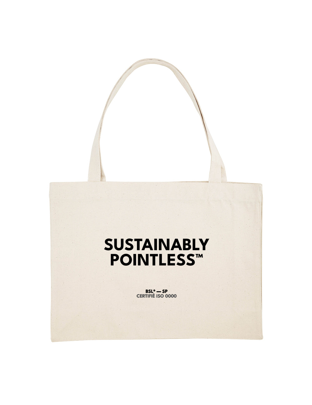 SHOPPING BAG “SUSTAINABLY POINTLESS” - Le vide à emporter