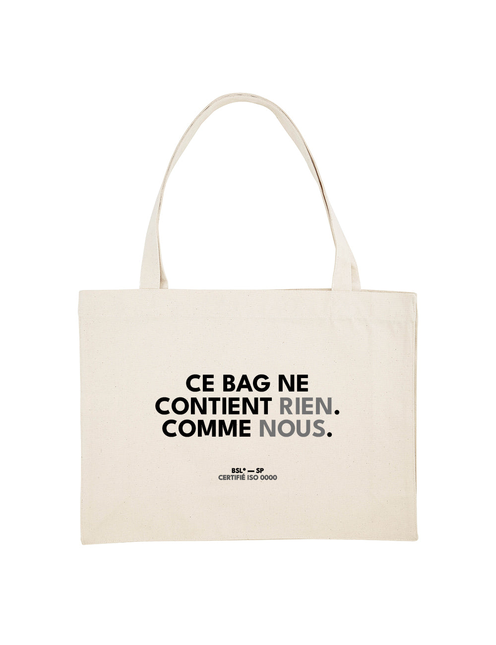 Shopping bag “Ce bag ne contient rien”