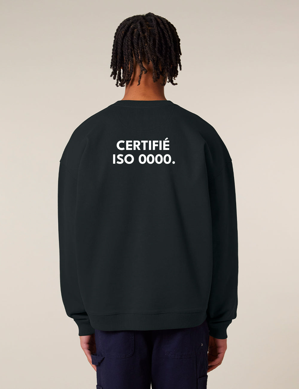 SWEAT-SHIRT OVERSIZE "CERTIFIÉ ISO 0000" - Premium collection