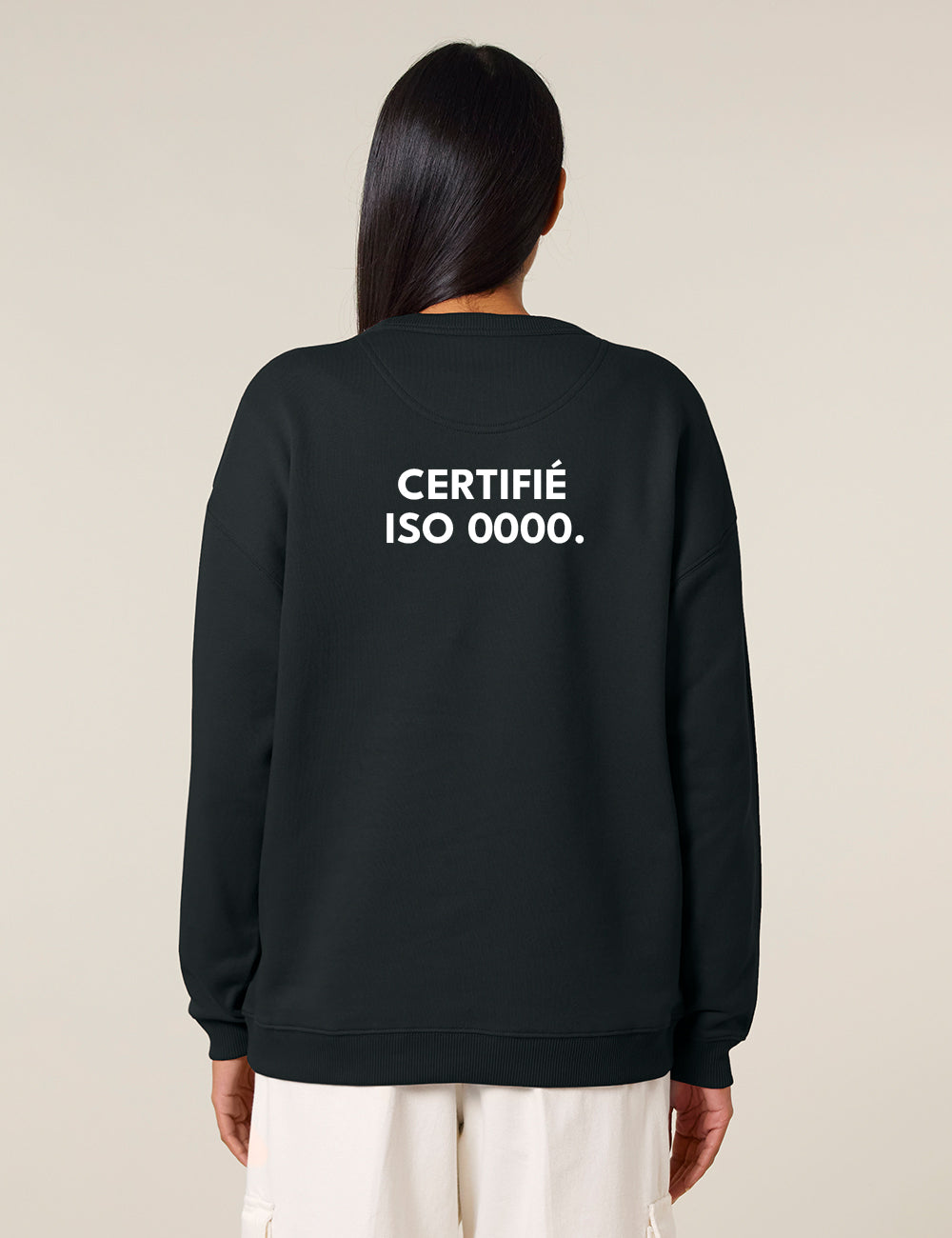 SWEAT-SHIRT OVERSIZE "CERTIFIÉ ISO 0000" - Premium collection