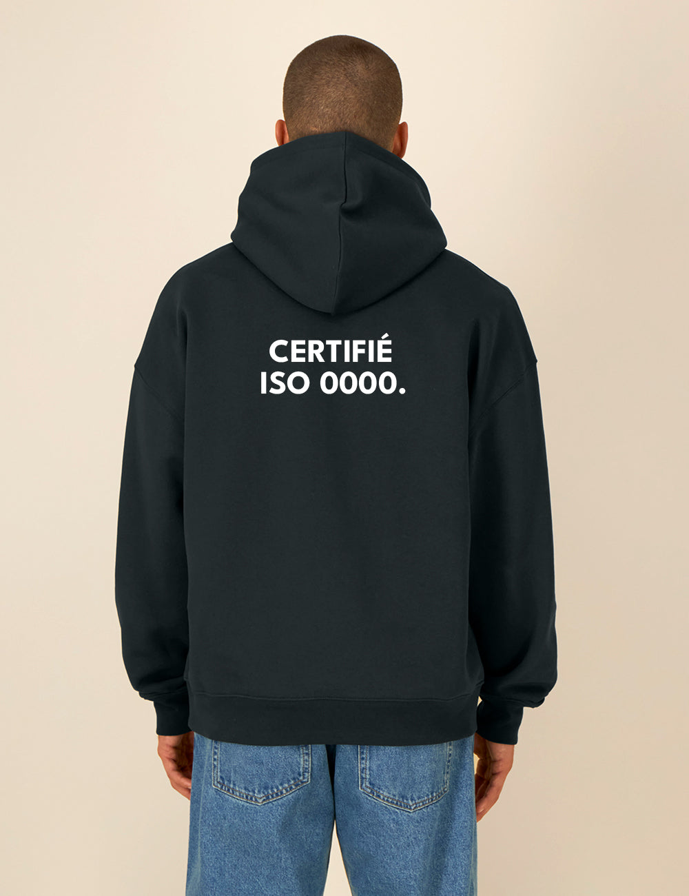 HOODIE OVERSIZE "CERTIFIÉ ISO 0000" - Premium collection