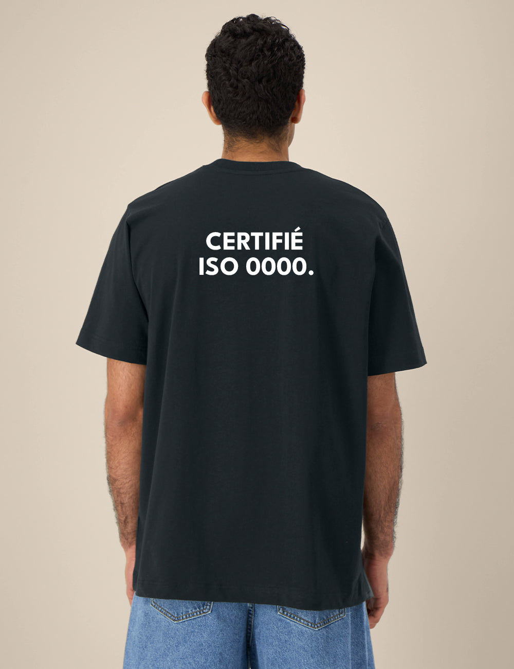 T-SHIRT OVERSIZE "CERTIFIÉ ISO 0000" - Premium collection