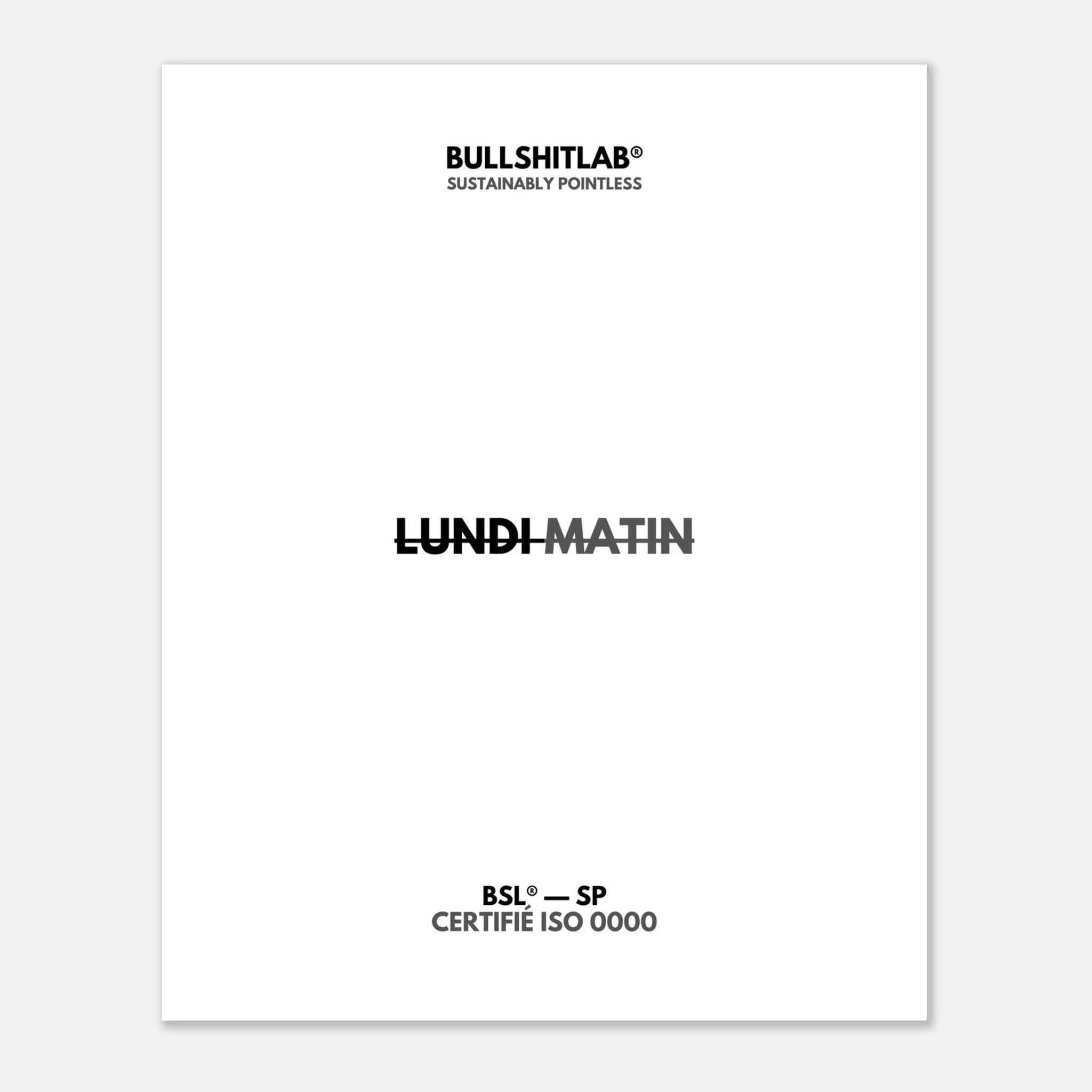 Affiche "Lundi matin"